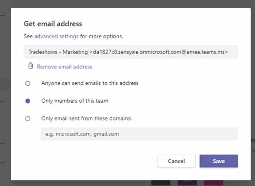 Microsoft Teams Emails